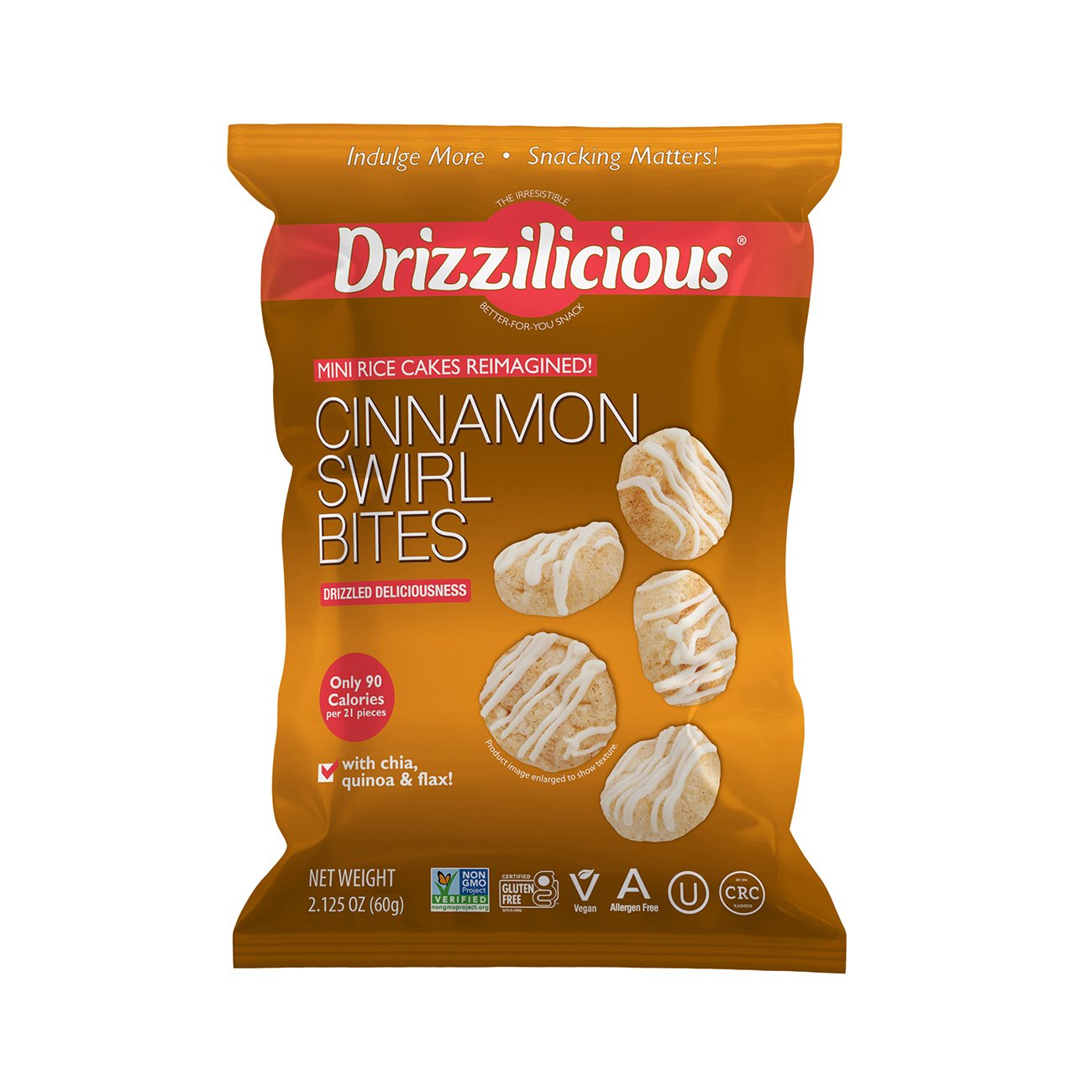 Drizzilicious Mini Rice Cakes - Cinnamon Swirl Bites - Shop Rice cakes ...