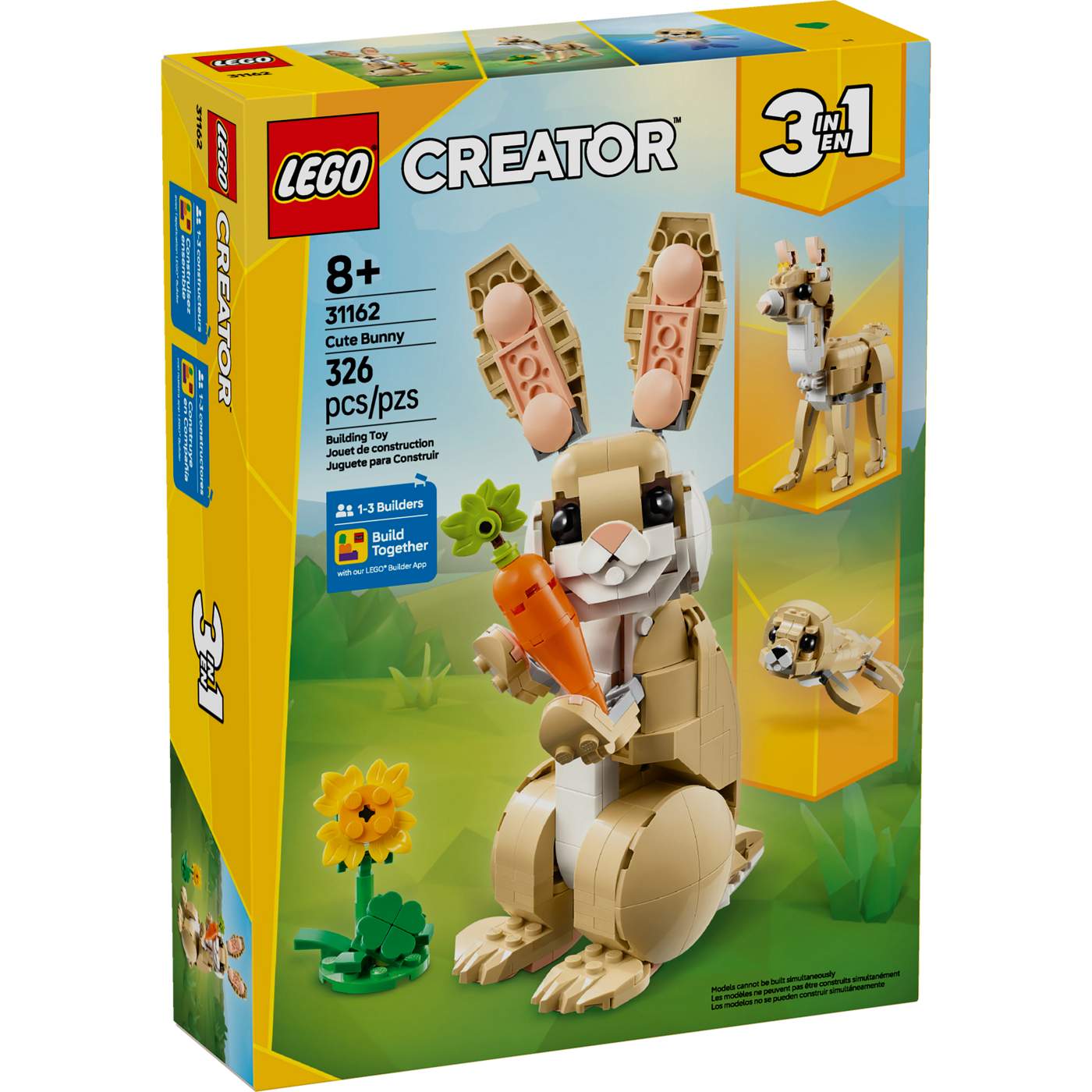 LEGO Creator 3-in-1 Cute Bunny Set; image 2 of 2