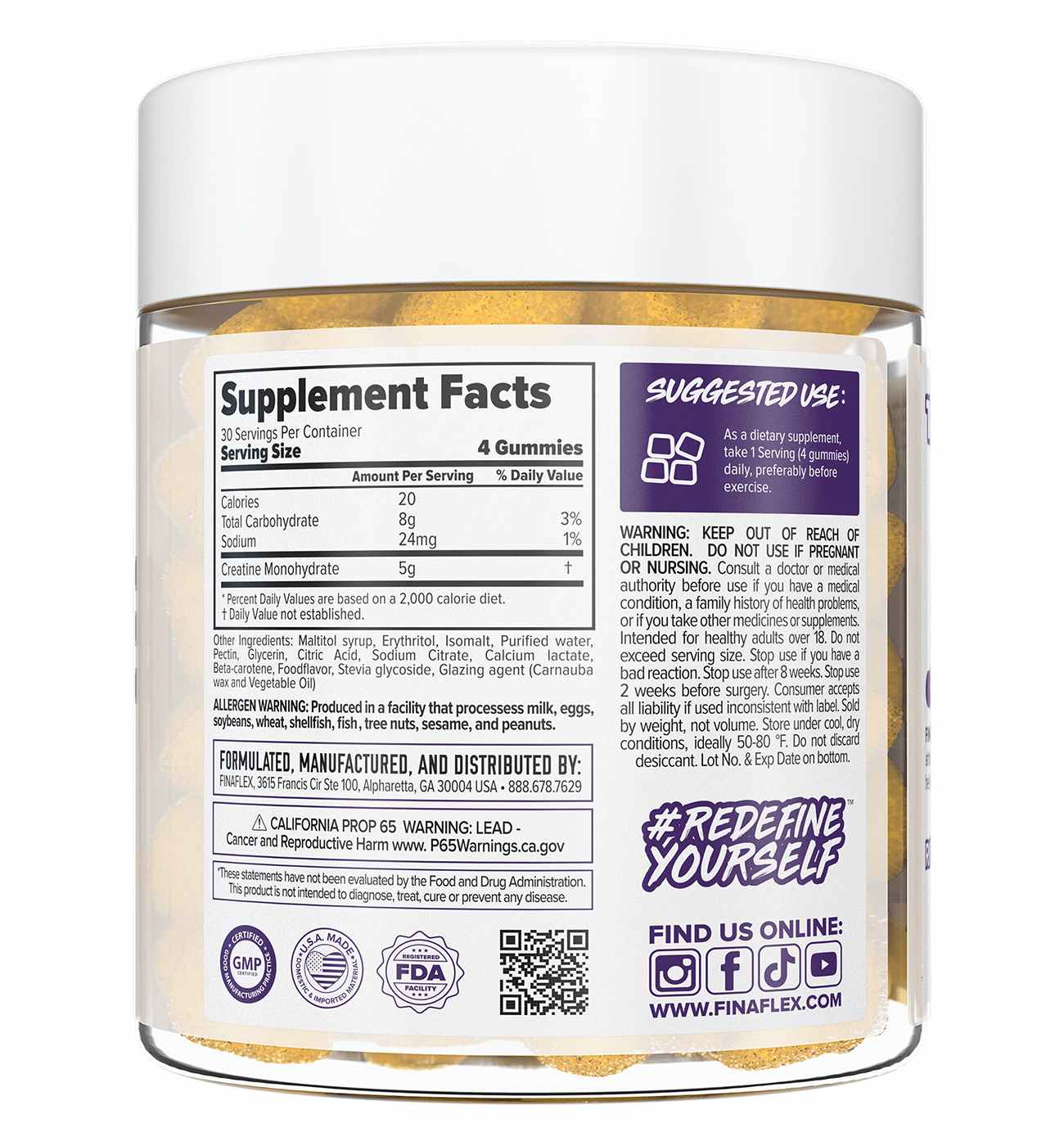 Finaflex Creatine Gummies Orange; image 3 of 3