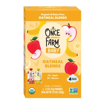 Once Upon a Farm Baby Organic & Dairy Free Oatmeal Blend Pouch - Apple & Banana