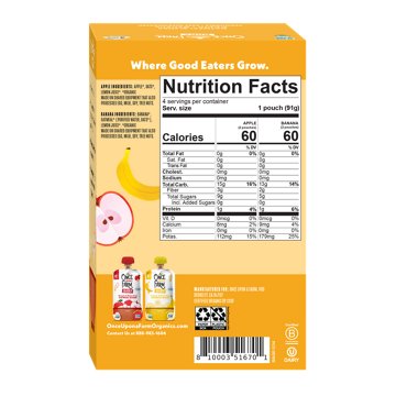 Once Upon a Farm Baby Organic & Dairy Free Oatmeal Blend Pouch - Apple & Banana