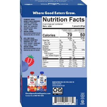 Once Upon a Farm Baby Organic Fruit & Veggie Blends Pouch - Berry, 3.2 oz
