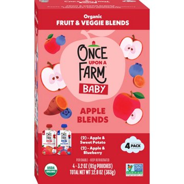 Once Upon a Farm Baby Organic Fruit & Veggie Blends Pouch - Apple, 3.2 oz
