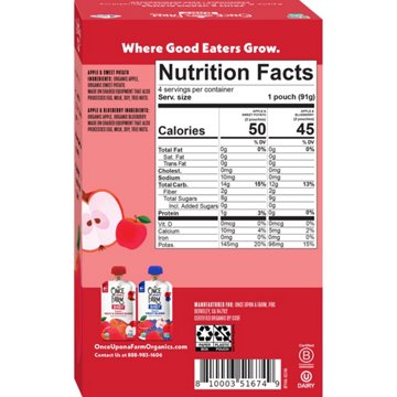 Once Upon a Farm Baby Organic Fruit & Veggie Blends Pouch - Apple, 3.2 oz
