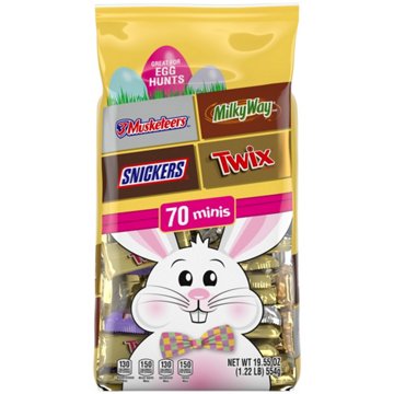Snickers, Twix, Milky Way & 3 Musketeers Assorted Minis Easter Egg Hunt Candy