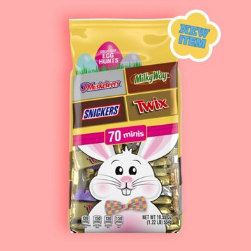 Snickers, Twix, Milky Way & 3 Musketeers Assorted Minis Easter Egg Hunt Candy
