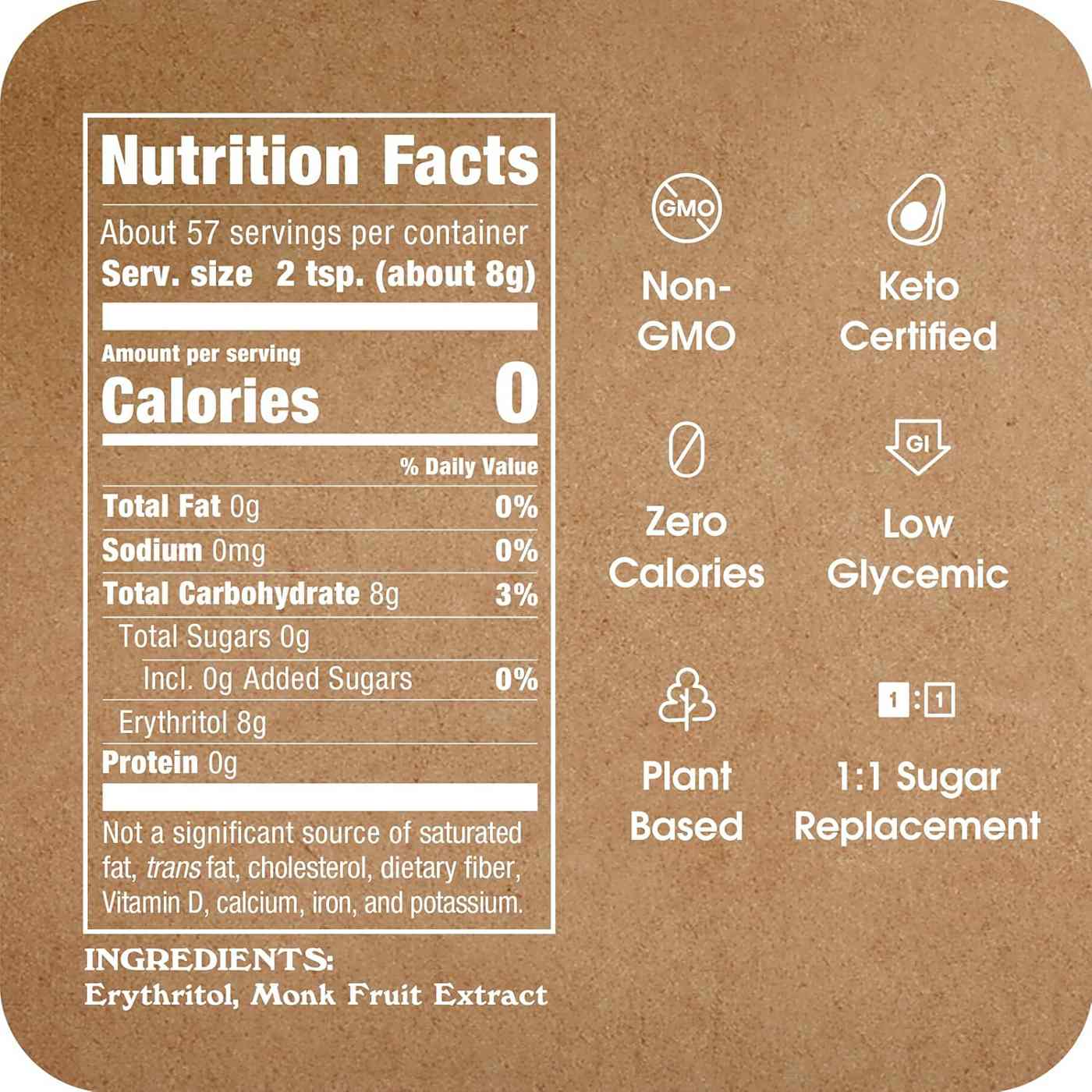 Monk Fruit in the Raw Keto-Certified Zero Calorie Sweetener; image 3 of 5