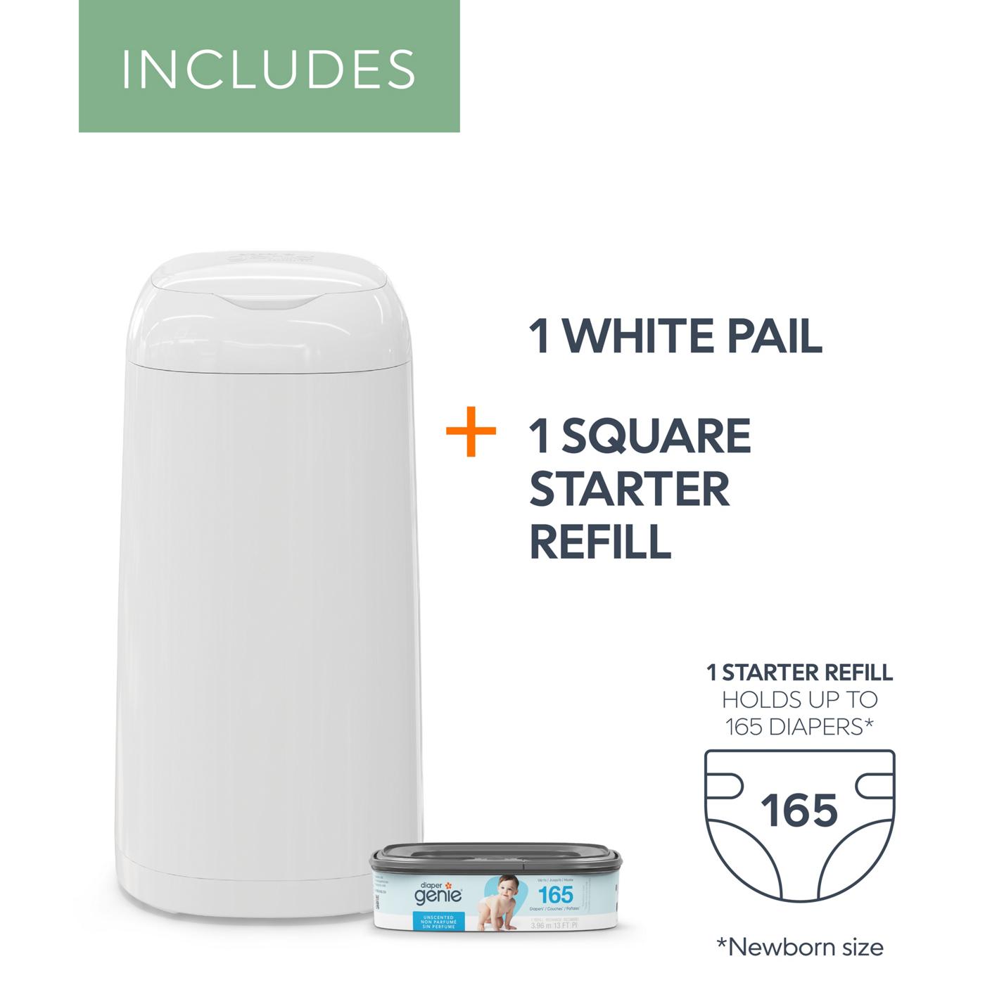 Diaper Genie Classic Pail + Starter Refill; image 3 of 3
