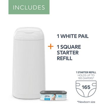 Diaper Genie Classic Pail + Starter Refill