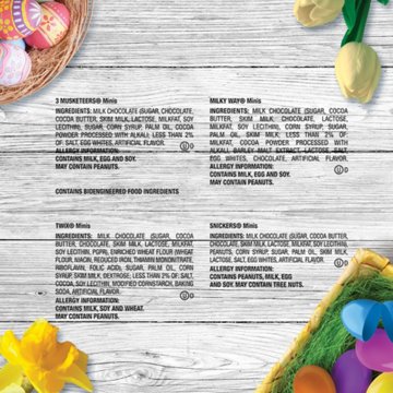 Snickers, Twix, Milky Way & 3 Musketeers Assorted Easter Mini Milk Chocolate Bars