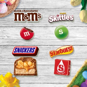 M&M'S, Snickers, Skittles & Starburst Assorted Easter Egg Hunt Candy