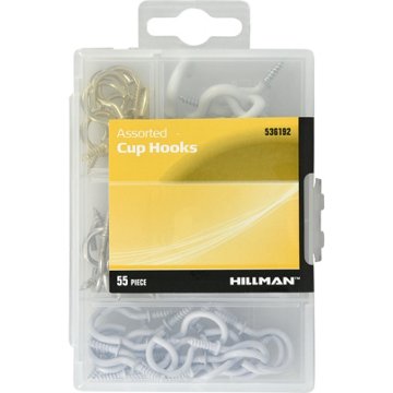 Hillman Assorted Cup Hooks, 55 pc