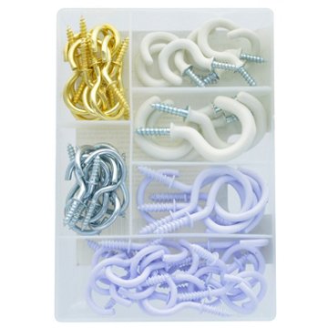 Hillman Assorted Cup Hooks, 55 pc