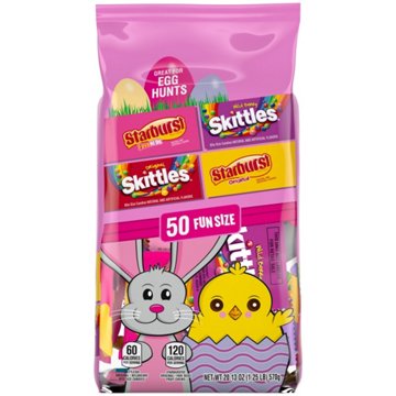 Skittles & Starburst Assorted Fun Size Easter Egg Hunt Candy