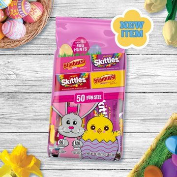 Skittles & Starburst Assorted Fun Size Easter Egg Hunt Candy