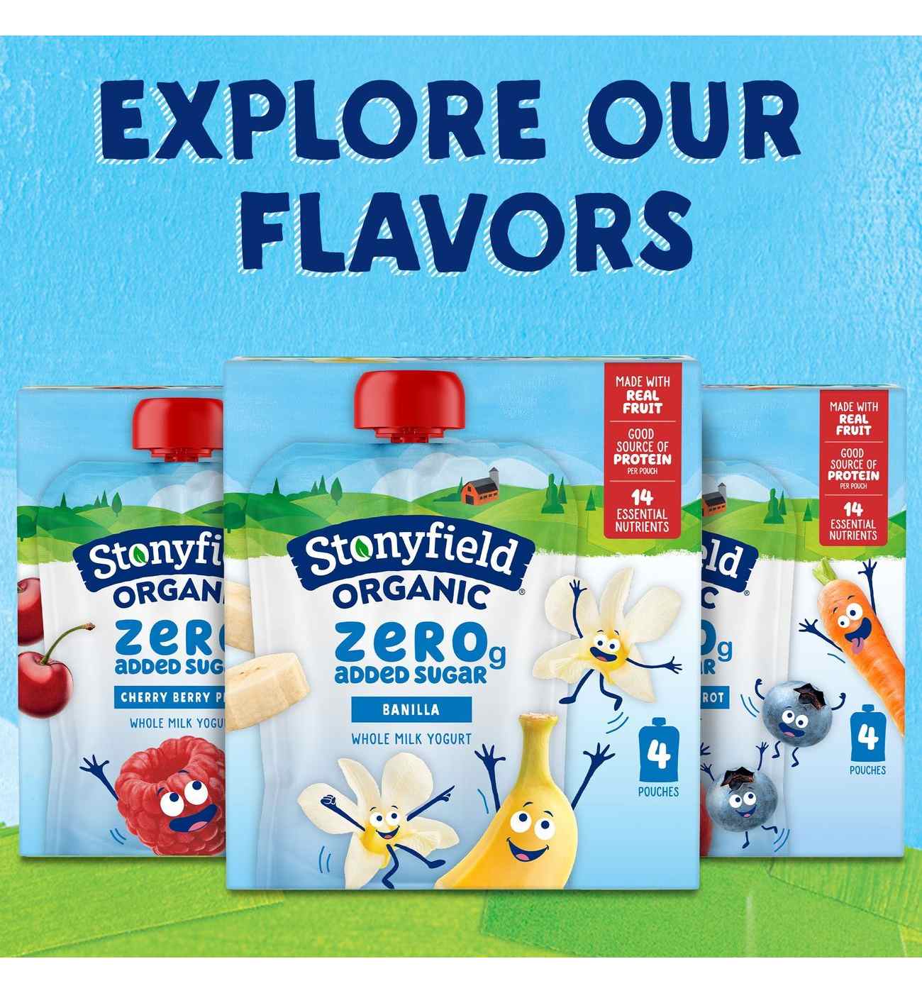 Stonyfield Organic Zero Added Sugar Yogurt Pouches - Banilla, 4 pk; image 8 of 8