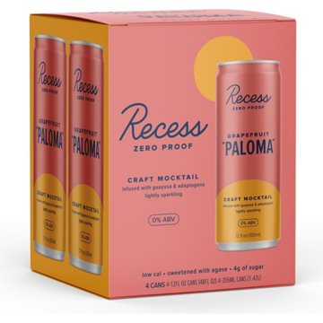 Recess Zero Proof Grapefruit Paloma Craft Mocktail 4 pk Cans