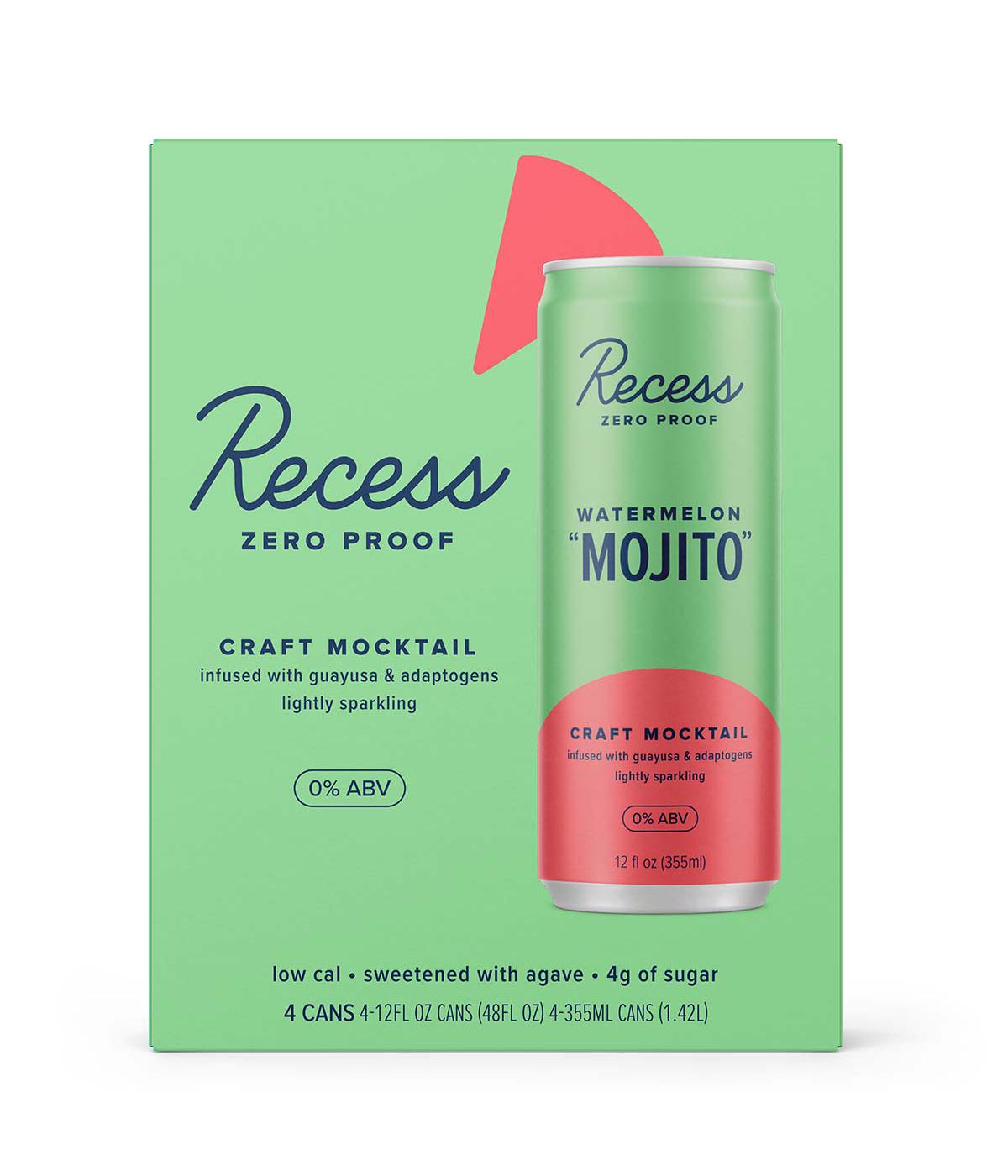 Recess Zero Proof Watermelon Mojito Craft Mocktail 4 pk Cans; image 1 of 2