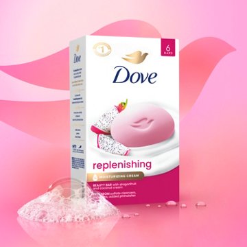 Dove Replenishing Beauty Bar Soap - Dragon Fruit & Coconut Cream
