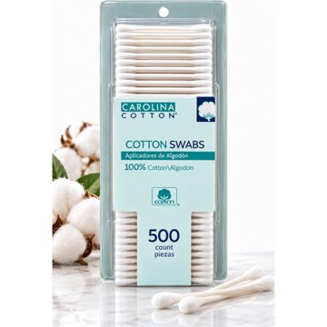 Carolina Cotton Cotton Swabs, 500 ct