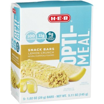 H-E-B OPTI-MEAL 11g Protein Snack Bars - Lemon Crunch