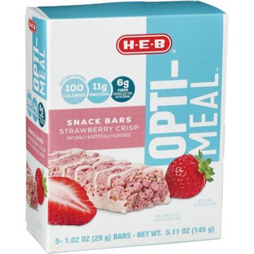 H-E-B OPTI-MEAL 11g Protein Snack Bars - Strawberry Crisp