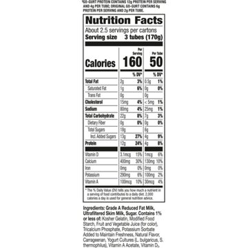 Yoplait GoGurt Protein Berry Yogurt Tubes