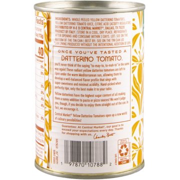 Central Market Whole Peeled Yellow Datterino Tomatoes in Juice