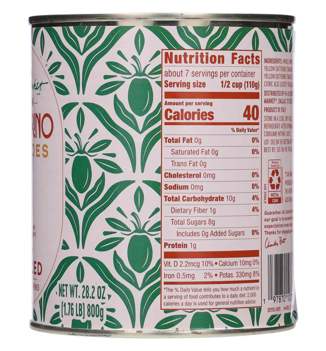 Central Market Whole Unpeeled Yellow Datterino Tomatoes in Juice; image 2 of 9