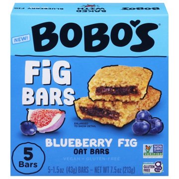 Bobo's Fig Oat Bars - Blueberry, 5 ct