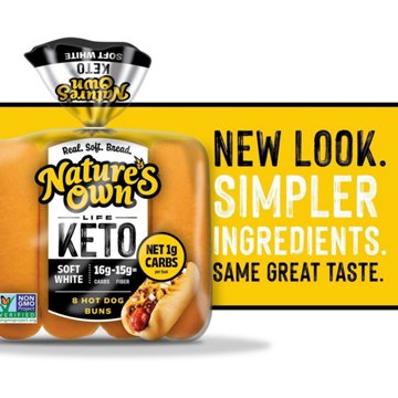 Nature's Own Keto Hotdog Buns, 12 oz