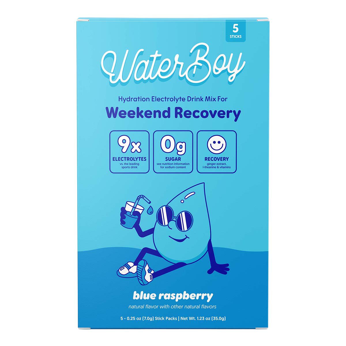 Waterboy Weekend Recovery Hydration Electrolyte Drink Mix Packets ...