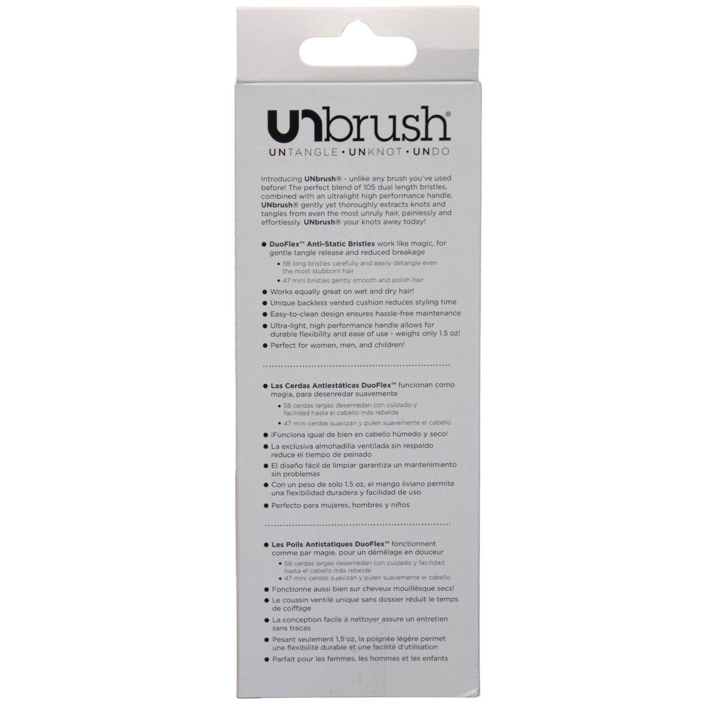 Unbrush Detangling Paddle Hair Brush - Midnight Black; image 2 of 2