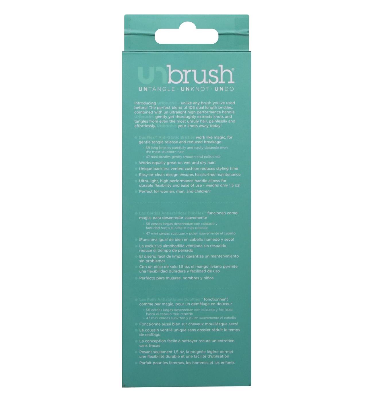 Unbrush Detangling Paddle Hair Brush - Glitter Turquoise; image 2 of 2