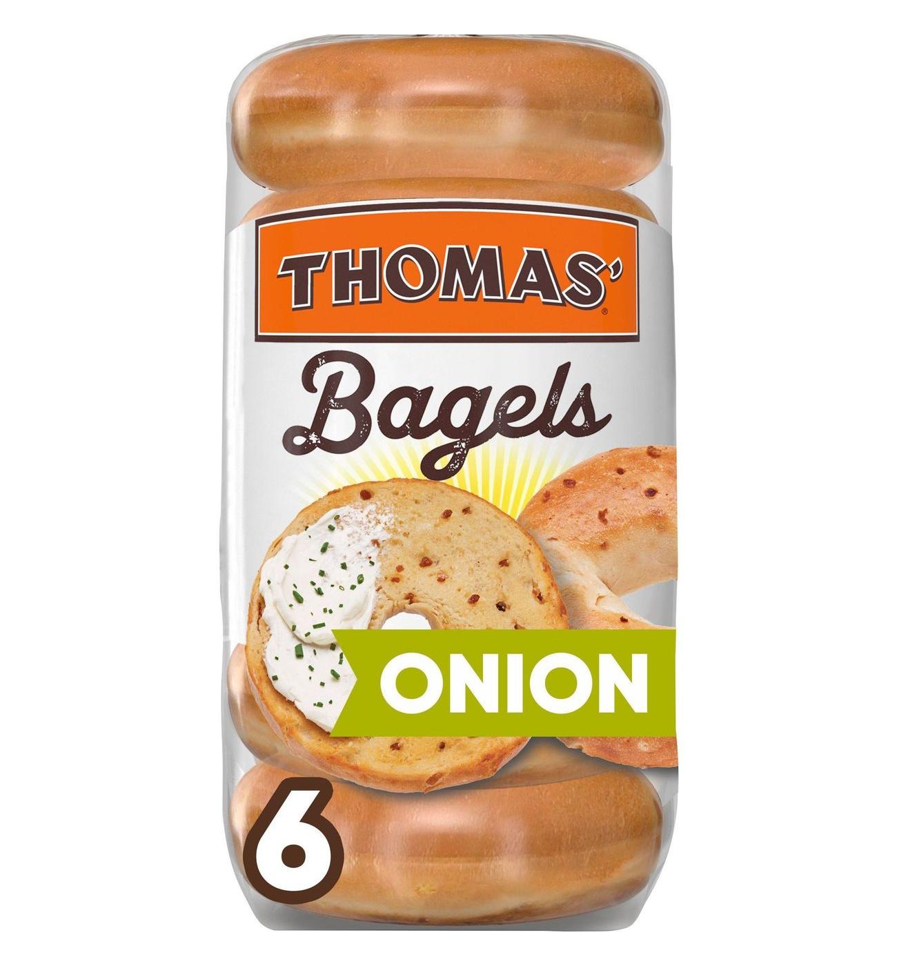 Thomas' Onion Bagels; image 2 of 9