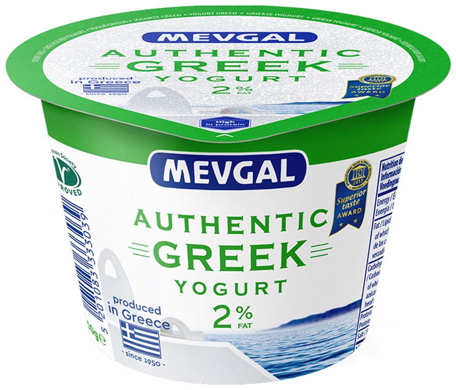 MEVGAL Authentic 2% Milkfat Plain Greek Yogurt , 5.3 oz | Central ...