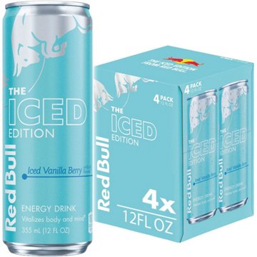 Red Bull Iced Edition Energy Drink 4 pk Cans - Iced Vanilla Berry
