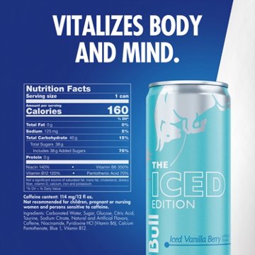 Red Bull Iced Edition Energy Drink 4 pk Cans - Iced Vanilla Berry