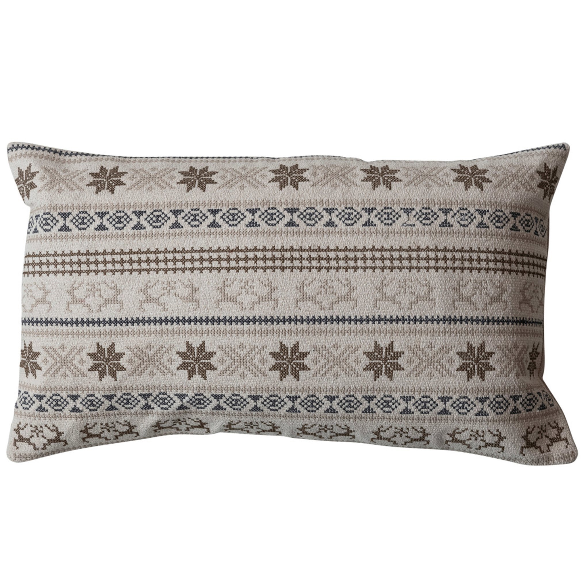 Creative CoOp Snowflake Christmas Lumbar Throw Pillow Shop Pillows