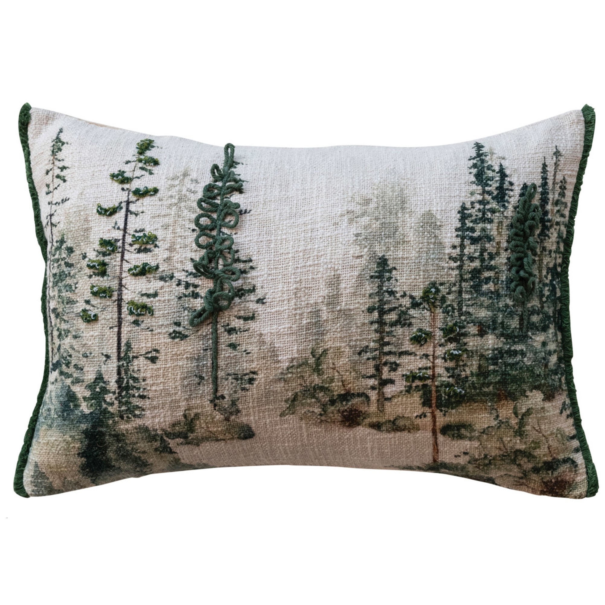 Creative CoOp Forest Trees Lumbar Throw Pillow Shop Pillows at HEB