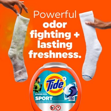 Tide Power PODS Sport Laundry Detergent Pacs, Advanced Sweat + Stain Fighter