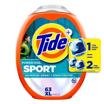 Tide Power PODS Sport Laundry Detergent Pacs, Advanced Sweat + Stain Fighter