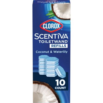Clorox Scentiva Toiletwand Refills - Coconut & Waterlily, 10 ct