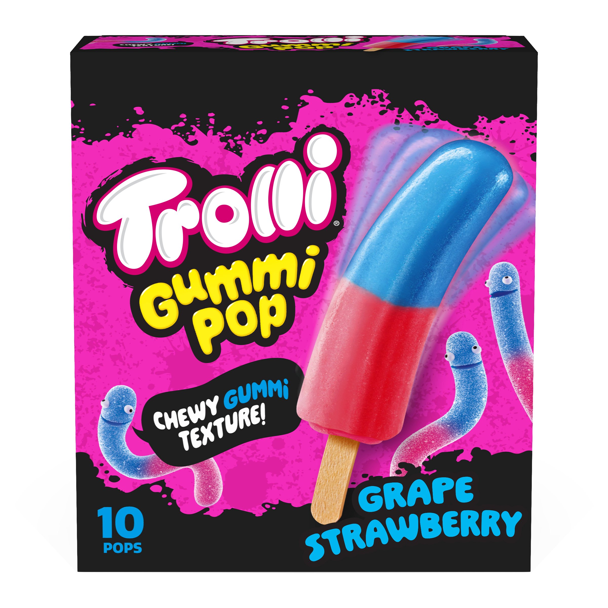 Trolli Gummi Pops - Grape Strawberry - Shop Bars & pops at H-E-B