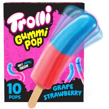 Trolli Grape Strawberry Gummi Ice Pops