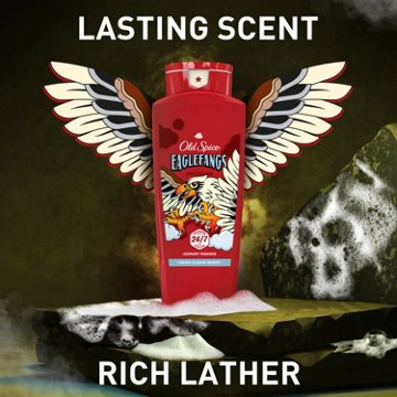 Old Spice Cleansing Body Wash for Men, 2 in 1 Face & Body Wash, Eaglefangs, Fresh Cloud