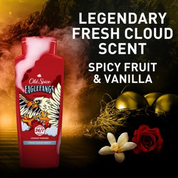 Old Spice Cleansing Body Wash for Men, 2 in 1 Face & Body Wash, Eaglefangs, Fresh Cloud