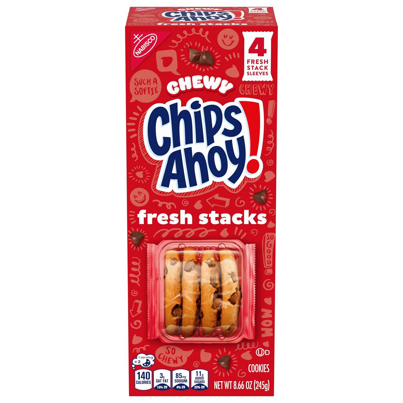 Chips Ahoy! Fresh Stacks Chewy Chocolate Chip Cookies; image 1 of 2