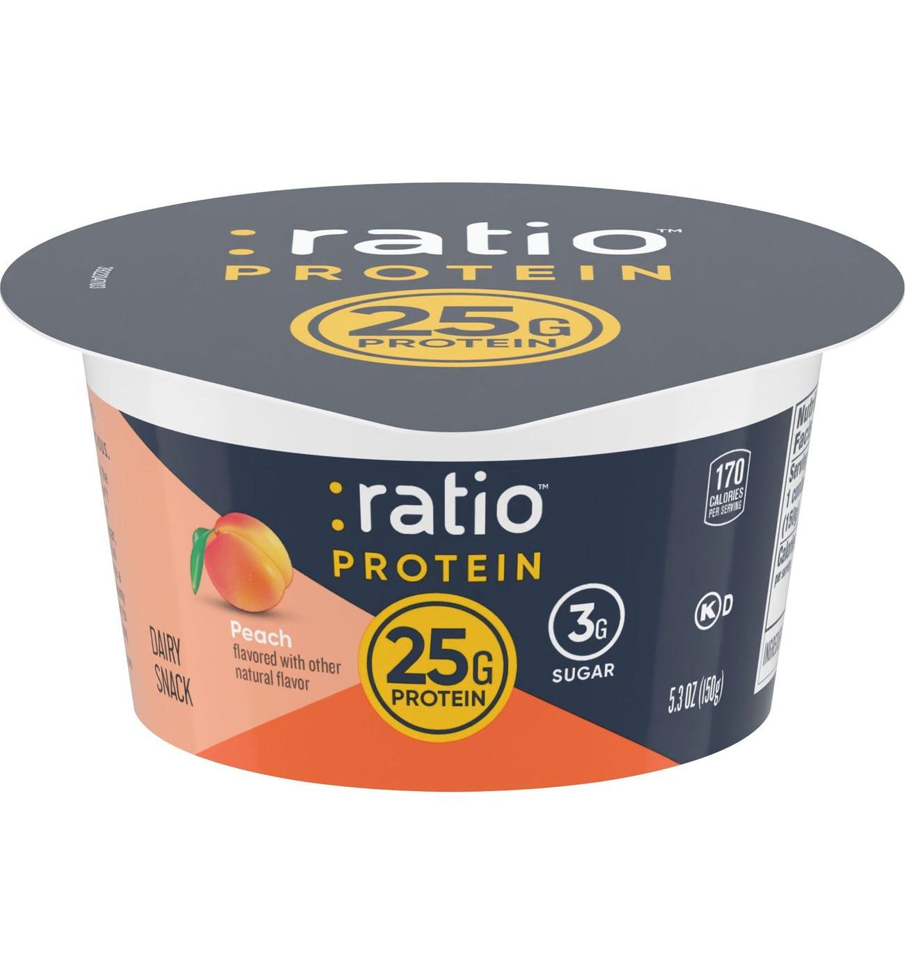 :ratio 25g Protein Peach Dairy Snack; image 1 of 6