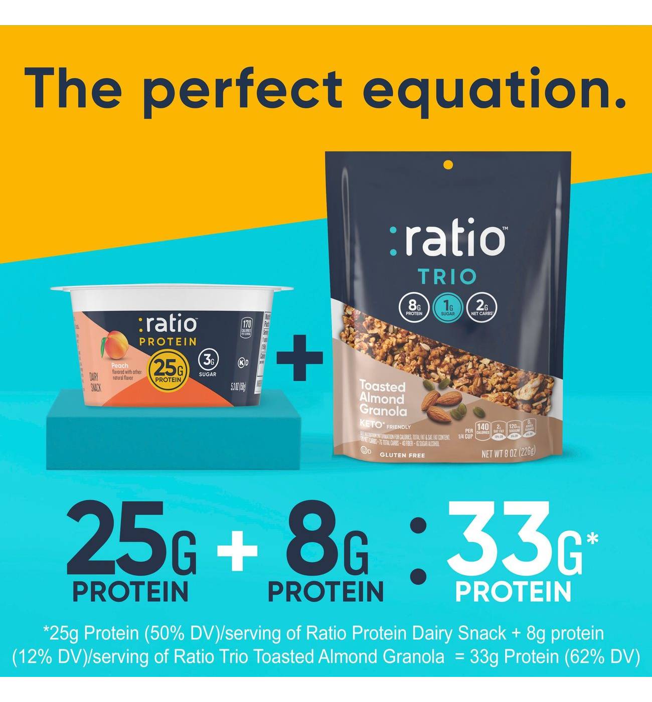 :ratio 25g Protein Peach Dairy Snack; image 2 of 6